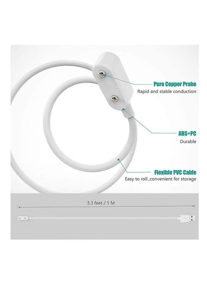 Keep B4 Magnetic USB Smart Watch Charger - Charging Cable 100cm (White) - Image 4