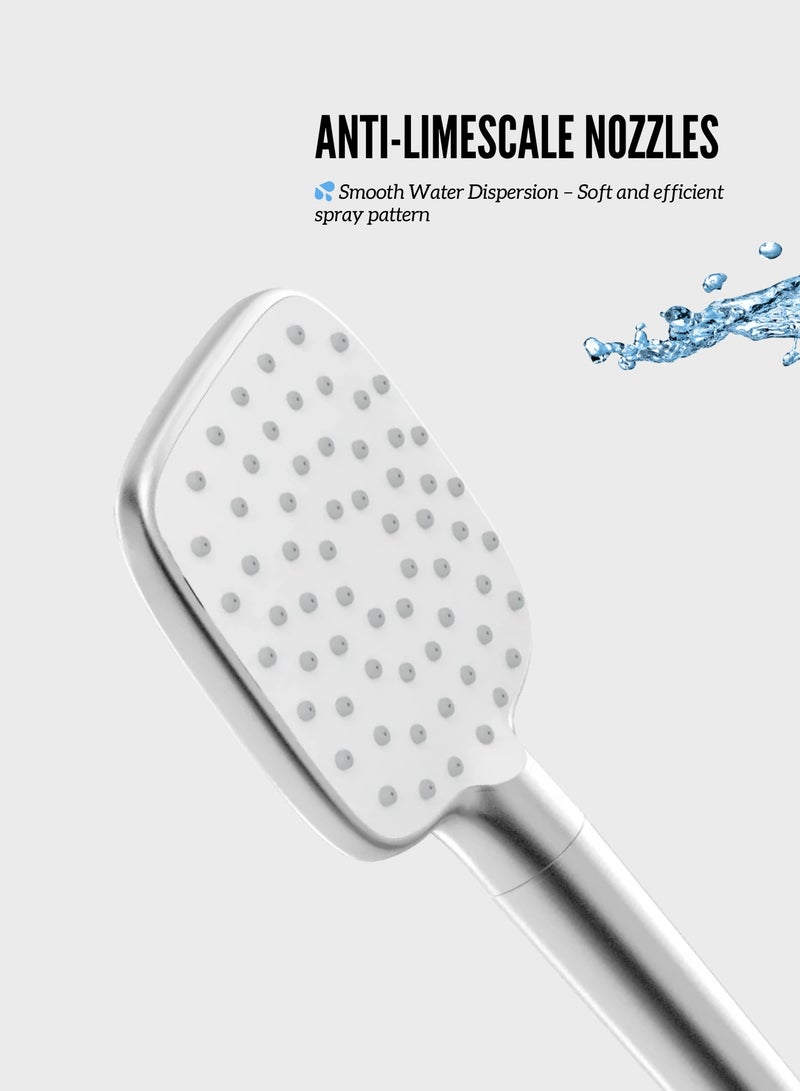 MAAT VS-7340 Hand Shower Set | Aqua Chrome Silver | Premium Turkish Hand Shower | Sleek Design | Efficient Water Flow - Image 2