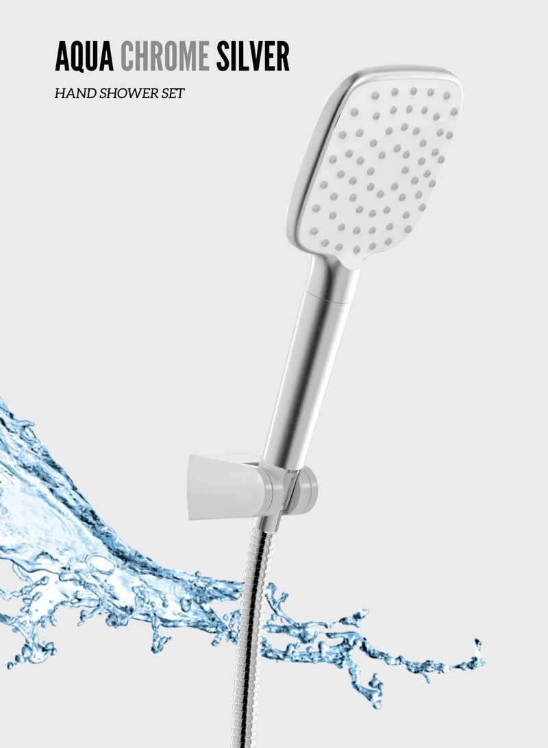 MAAT VS-7340 Hand Shower Set | Aqua Chrome Silver | Premium Turkish Hand Shower | Sleek Design | Efficient Water Flow - Image 1