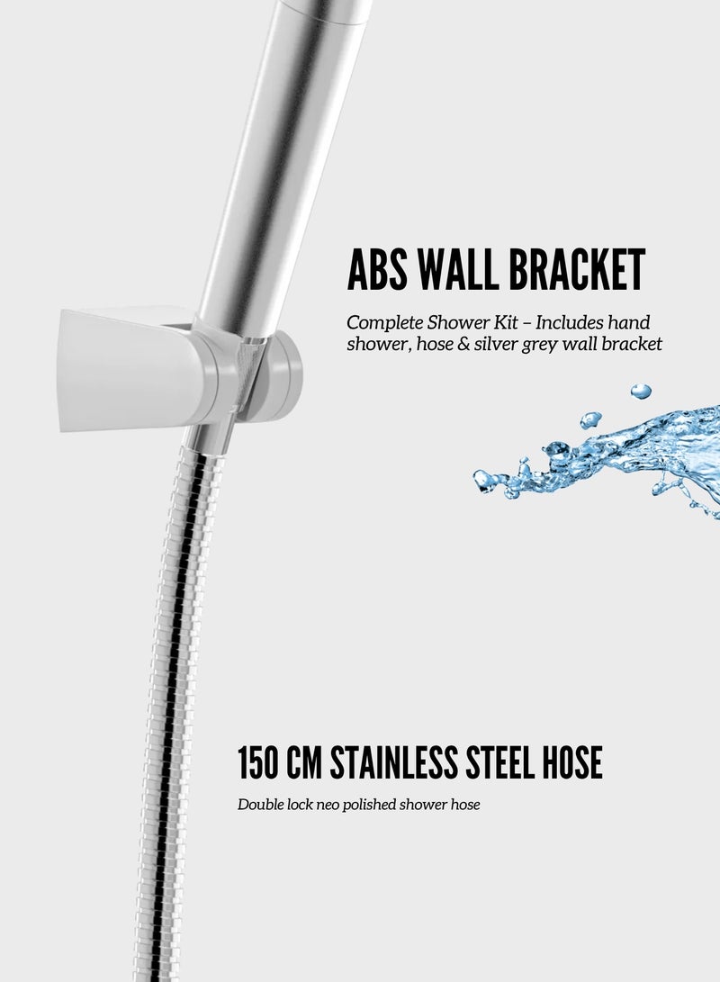 MAAT VS-7340 Hand Shower Set | Aqua Chrome Silver | Premium Turkish Hand Shower | Sleek Design | Efficient Water Flow - Image 4
