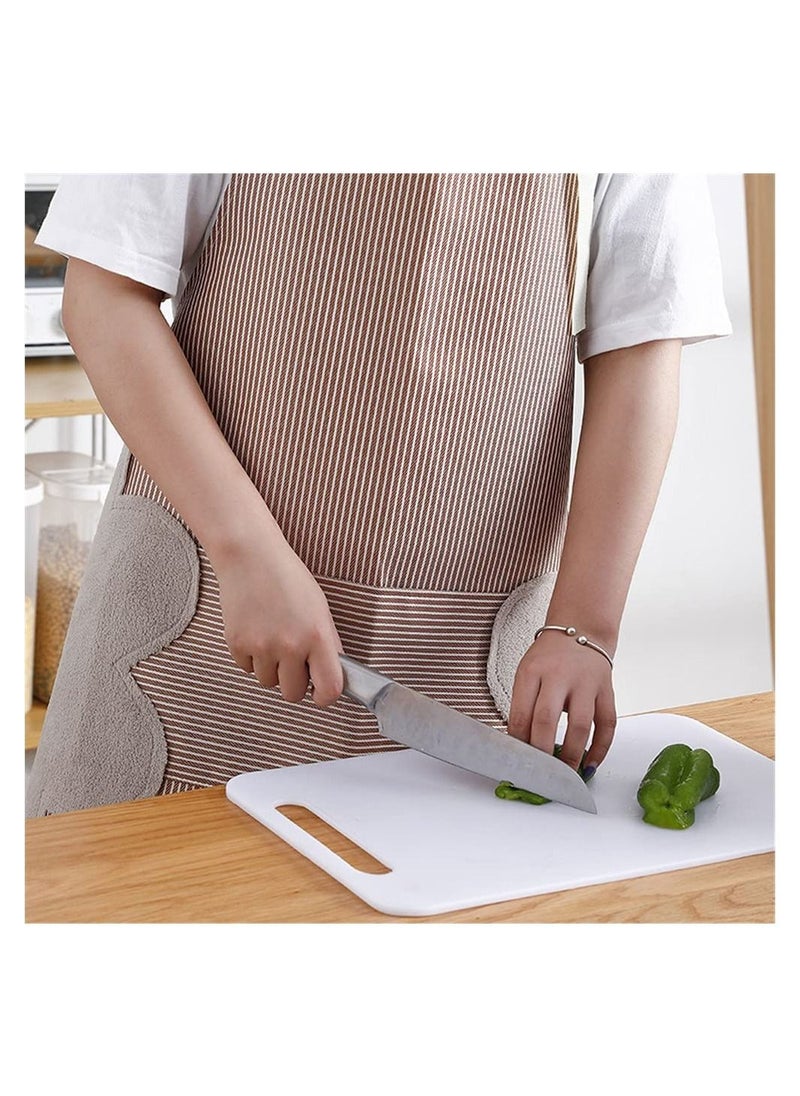 AIWANTO - Kitchen Apron Waterproof Apron Cooking Cleaning Apron for Women Men With Attached Towel Apron - Image 1