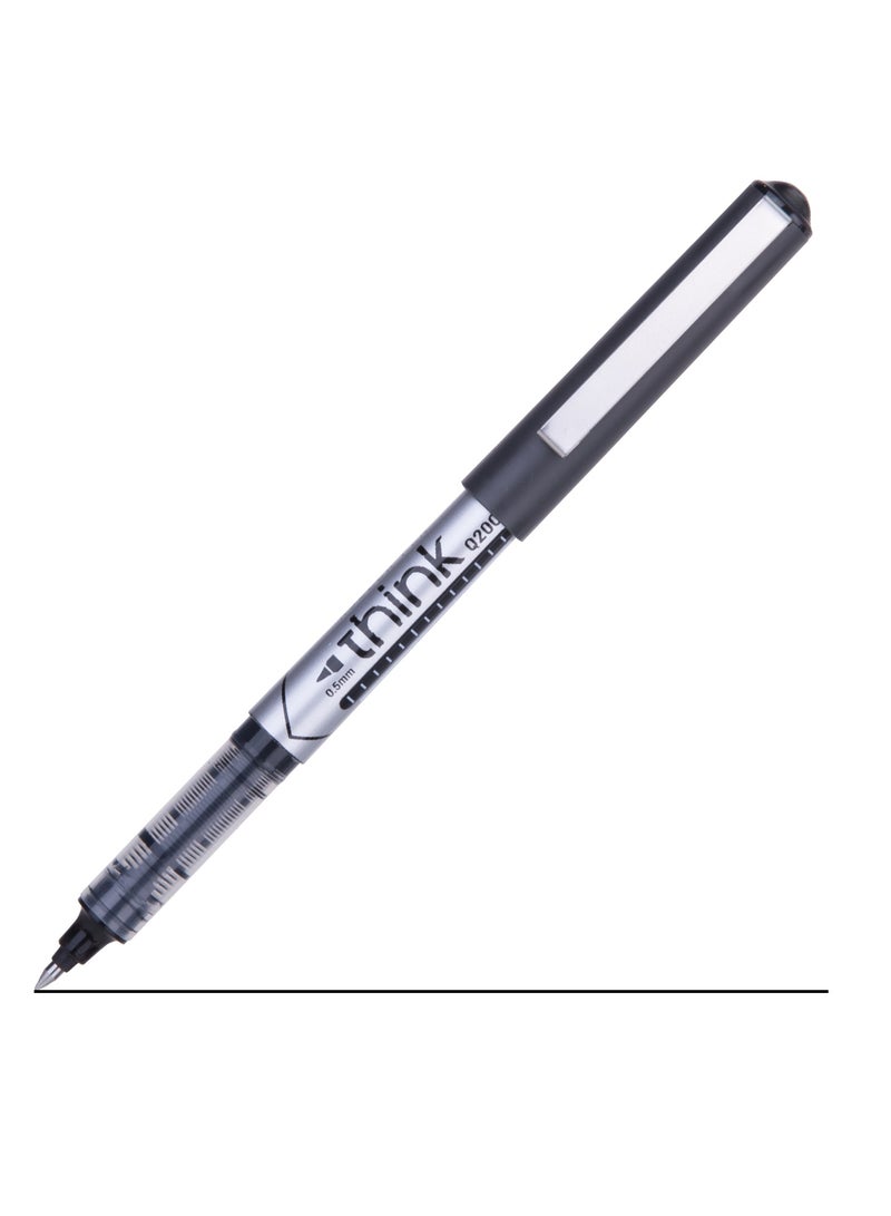 Deli قلم حبر أسود برأس 0.5 مم، 12 قطعة - Image 2