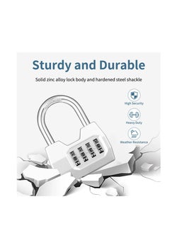 Generic 4 Digit Combination Lock Outdoor, Heavy Duty Locker Lock, Combination Lock for Locker, Waterproof Combo Lock for Gym Locker, Hasp Storage, Shed, Fence, Gate, Silver  - Image 4