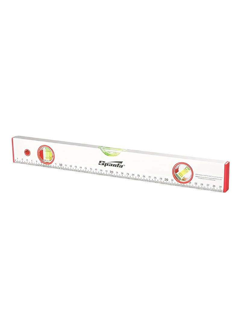 SPARTA 3 Eyelets Aluminium Level Gauge with Ruler (1000 mm)