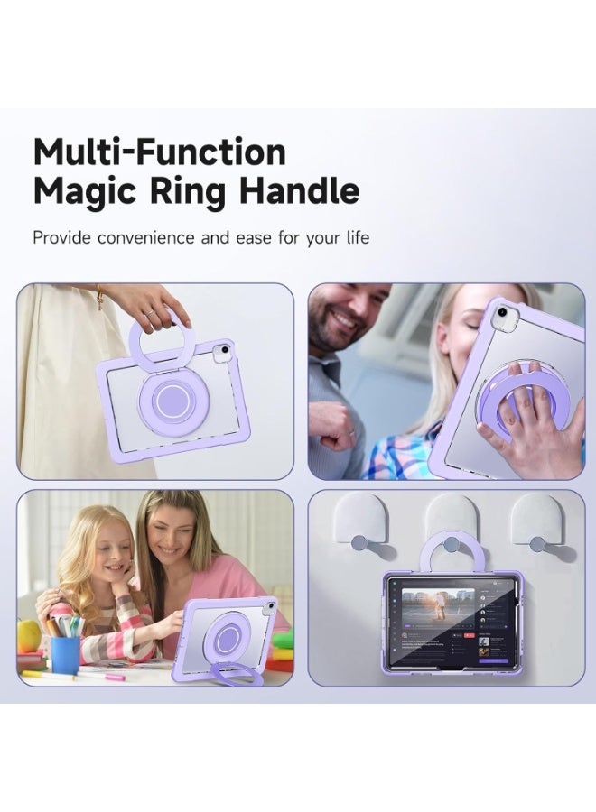 MUNTAQI iPad Air 11” Case 4th/5th/6th/7th Gen with 360° Metal Rotating Stand – Heavy Duty Shockproof Protective Cover with Pencil Holder, Magnetic Closure, Auto Sleep/Wake – Rugged Slim Fit Case - Image 3