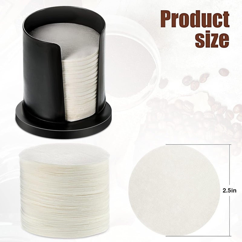 Outus 2 Pack 700 Count Coffee Filter Paper Replacement Filters with Filter Holder Round Disposable Paper Filters for DIY Coffee Compatible with the Aeropress Coffee and Espresso Maker (White) - Image 3