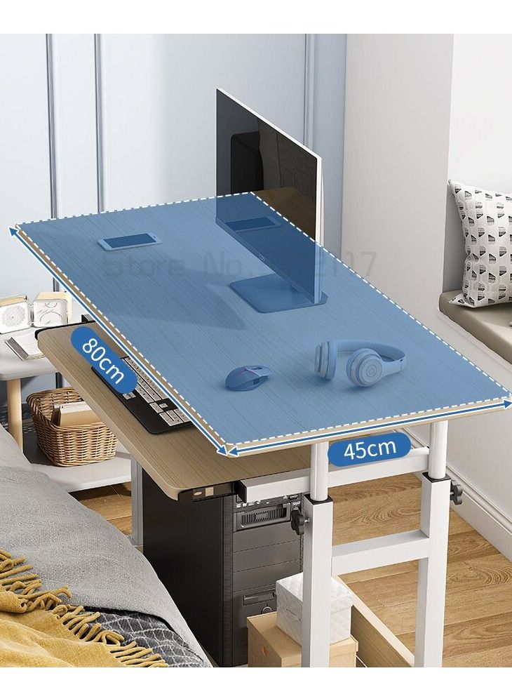 طاولة كمبيوتر بجانب السرير مع درج لوحة المفاتيح طاولة كمبيوتر مكتبي قابلة للإزالة ورفع طاولة دراسة للألعاب - Image 2