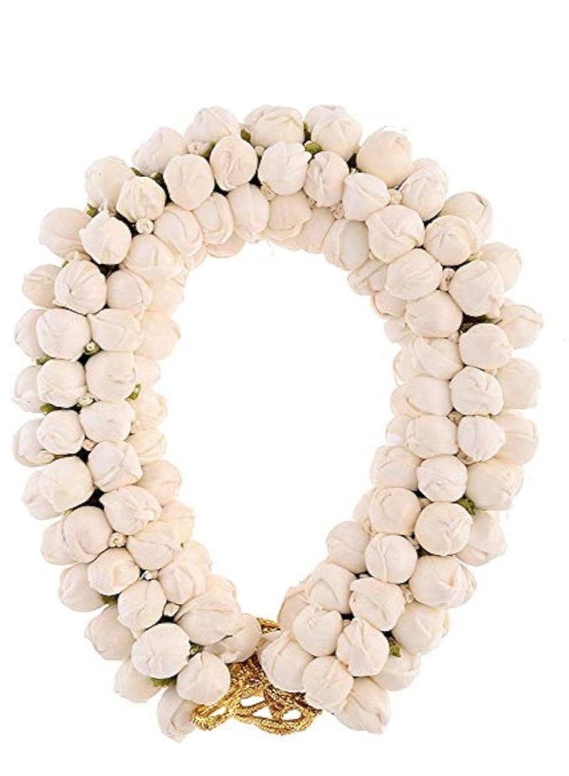 PRAVRAJYA PRAVRAJYA  Artificial Jasmine Mogra Flower Hair Gajra Garland Juda Decoration Phool Gazra Hair Accessory For Girls & Women - White  - Image 1