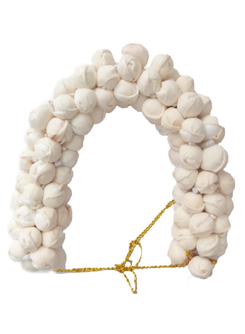 PRAVRAJYA PRAVRAJYA  Artificial Jasmine Mogra Flower Hair Gajra Garland Juda Decoration Phool Gazra Hair Accessory For Girls & Women - White  - Image 2