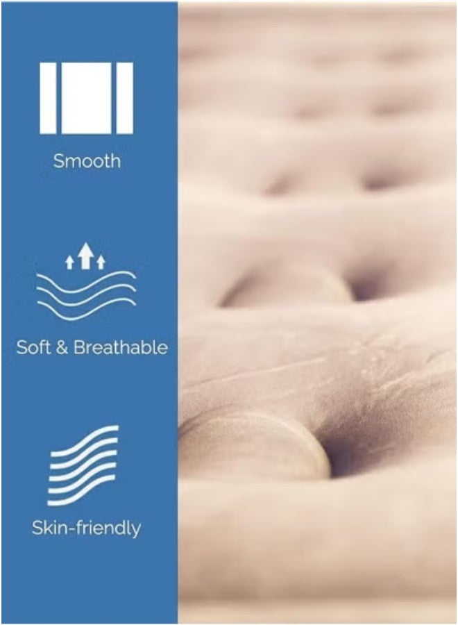 JAJEEK Double Air Bed Inflatable Mattress – Ultra Plush Fiber Technology for Superior Comfort & Support – Durable, Leak-Resistant Queen Size Air Mattress 200x150x40 cm – Easy Inflation & Deflation – Foldable, Portable Sleep Solution for Home, Travel & Camping - Image 3