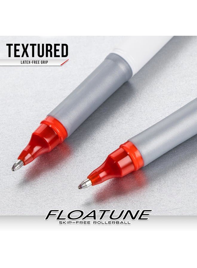 Pentel Floatune Rollerball Pen, (1.0mm), Bold Point, Black/Blue/Red Ink, Pack of 8 (BY110PF8OFC) - Image 4