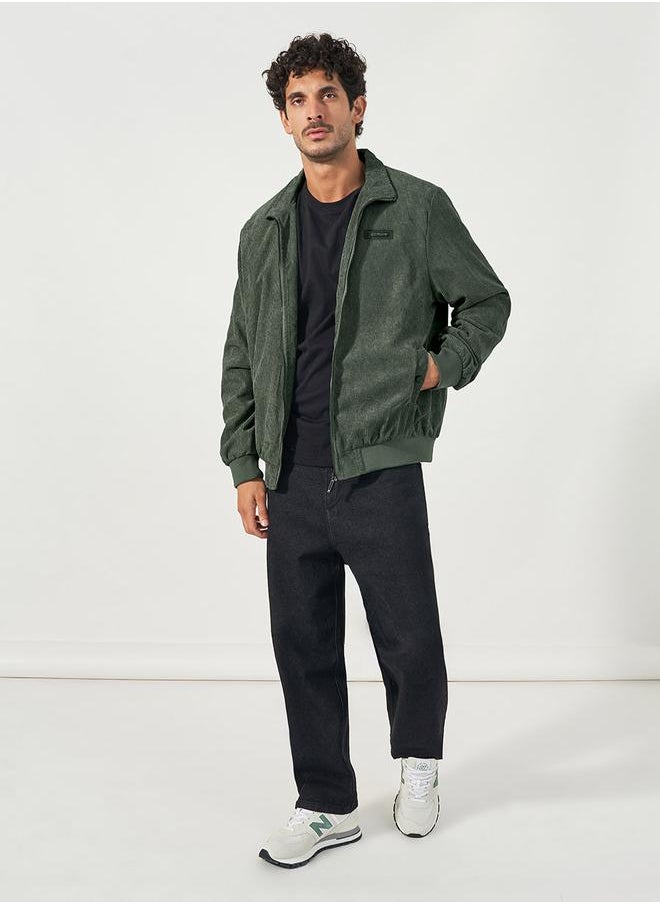 Styli - Corduroy Utility Jacket with Badge Detail - Image 1
