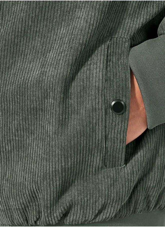 Styli - Corduroy Utility Jacket with Badge Detail - Image 1