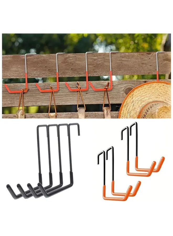 Black Heavy Duty Garage Hooks Wall Mounted Organizer For Bike Ladder Tools - Image 2