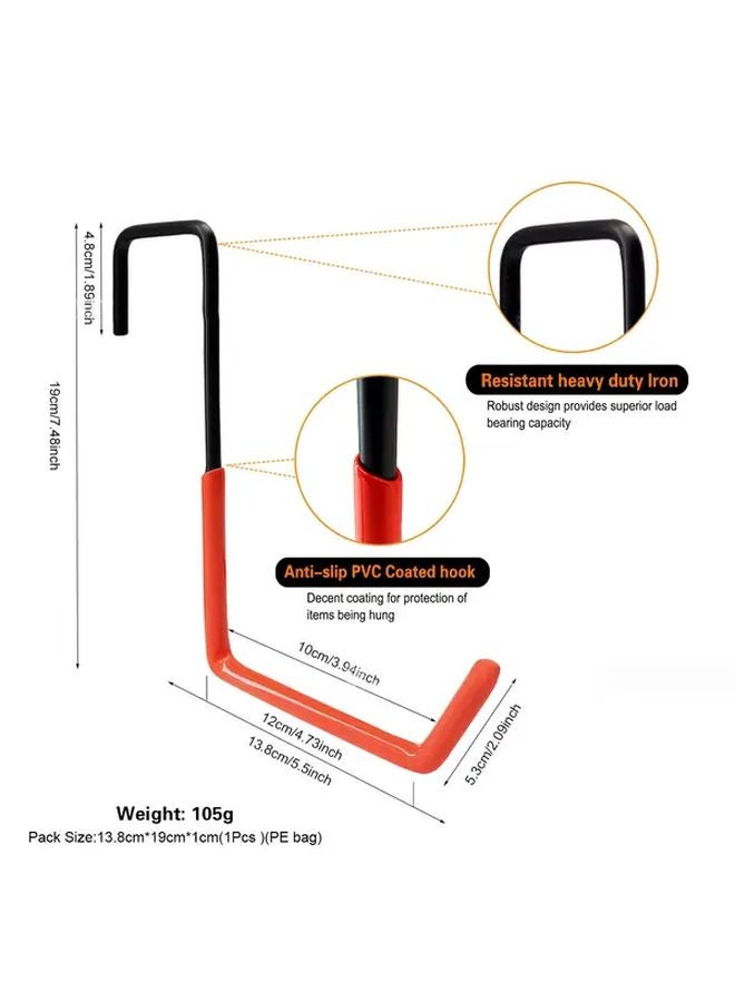 Black Heavy Duty Garage Hooks Wall Mounted Organizer For Bike Ladder Tools - Image 5