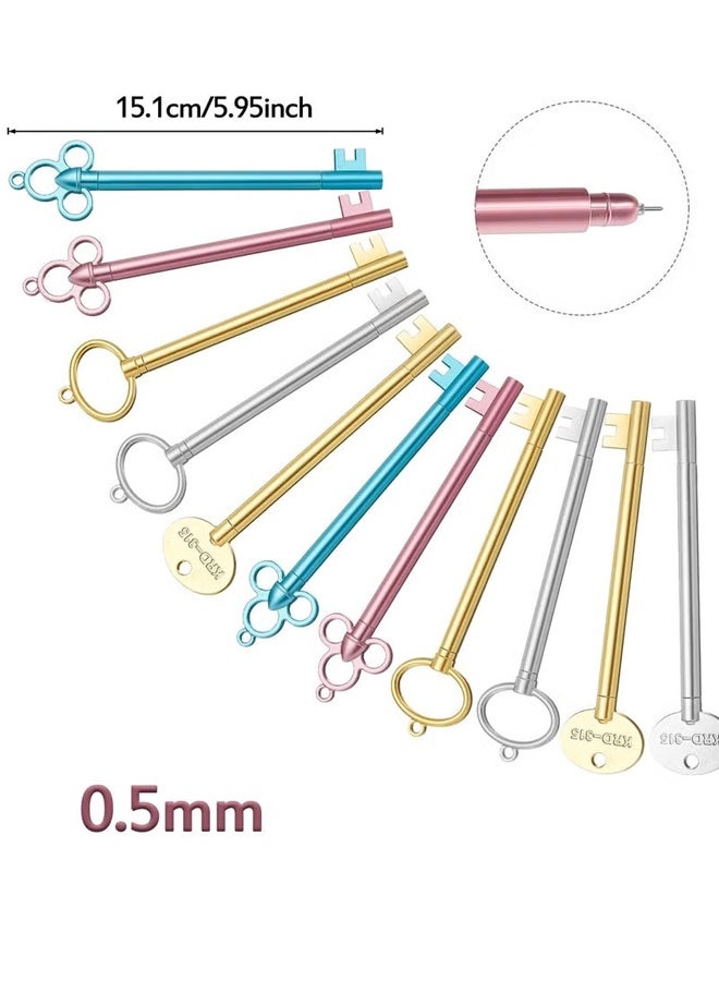 18 قلم حبر جل بتصميم مفتاح عتيق، أقلام على شكل مفتاح، أقلام مبتكرة، قلم أسود برأس رفيع للأدوات المكتبية والمدرسة، هدايا التخرج، قرطاسية مكافآت الطلاب - Image 2