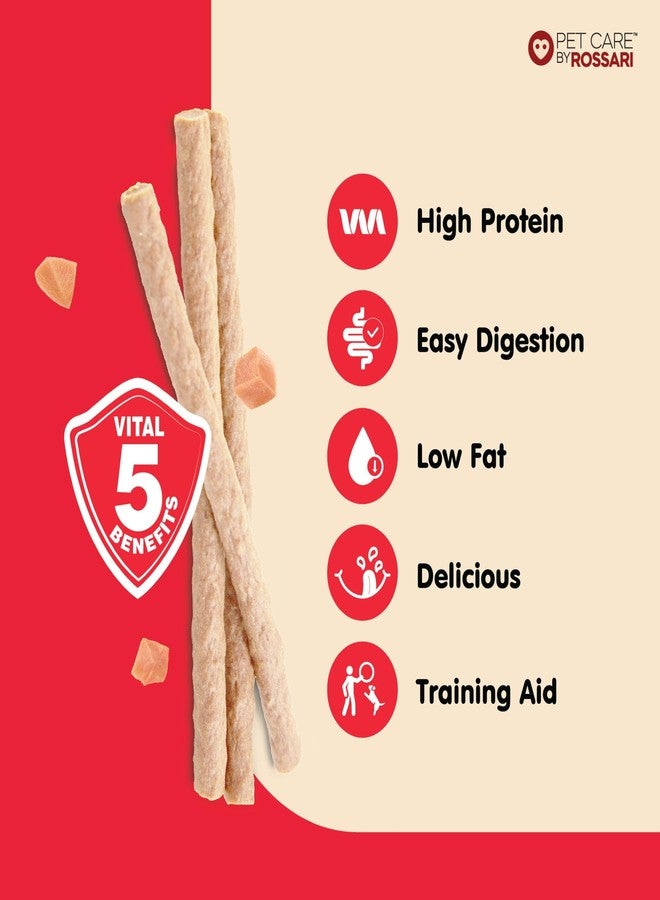 Zippy Tasty & Healthy Treats Chicken Sticks for Dog - Milk Flavour | Chicken Stix for Dog with 5 Benefits High Protein, Easy Digestion, Low Fat, Delicious, Training Aid | Pack of 1, 100g - Image 4