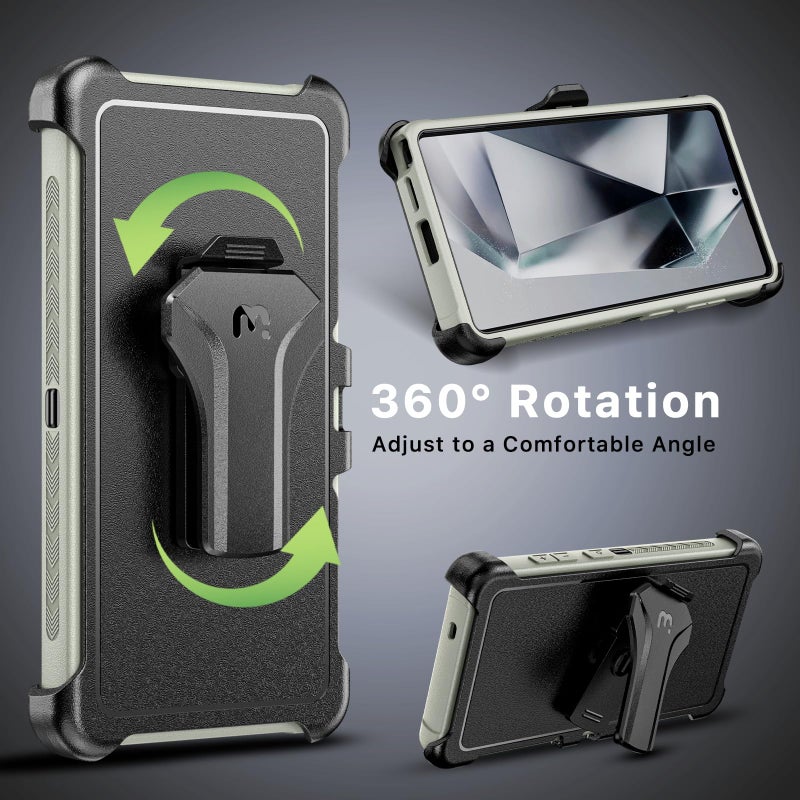 M MYBAT PRO Maverick Series for Samsung Galaxy S25 Ultra Case with Belt Clip Holster, 6.9 inch, Heavy Duty Military Grade Drop Protective Case w 360Â° Rotating Stand (No Screen Protector) - Image 5