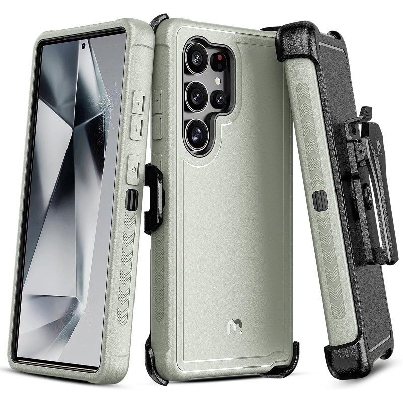 M MYBAT PRO Maverick Series for Samsung Galaxy S25 Ultra Case with Belt Clip Holster, 6.9 inch, Heavy Duty Military Grade Drop Protective Case w 360Â° Rotating Stand (No Screen Protector) - Image 1