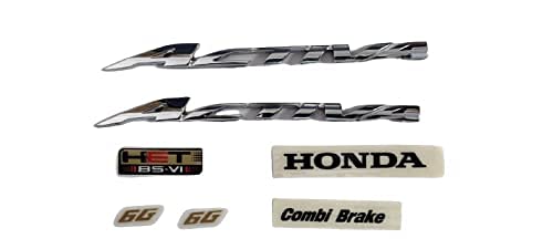 Quada 2 pcs Emblem Badge Decal 3D Tank Logo Activa 6G Sticker for Activa(Both Side of Petrol Tank) (6G) (6G) - Image 3