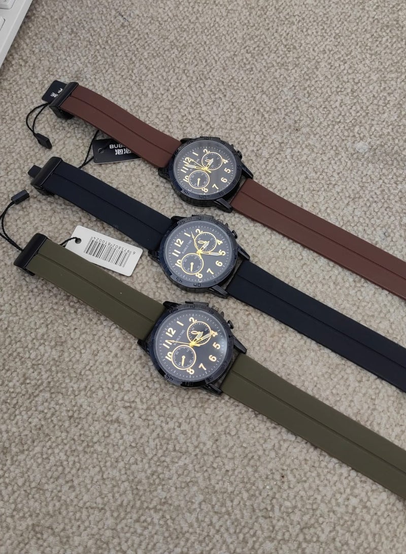 erorex Men's Sport Watch with Silicone Strap and Luminous Dial