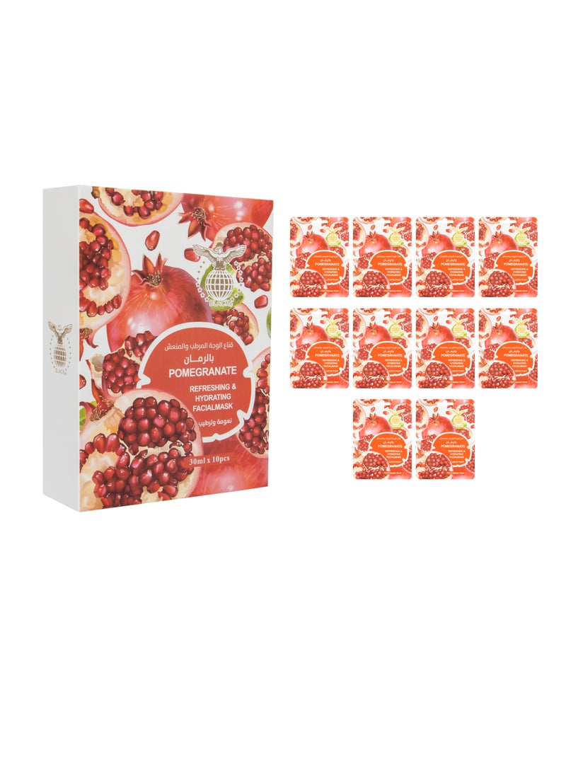 بلاك قناع مرطب ومنعش للوجه بالرمان 10 حبات - Image 1