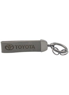 Toyota Premium Leather Keychain Super Finish Metal Ring  PU Leather Strap Keychain Home Key Chain Grey 1 Pcs - pzsku/Z92EB440470F98710CBBCZ/45/_/1720157416/e9db1b97-b3bf-4c08-a8de-0fef4722a7b9