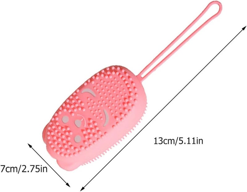 6pcs Double-Sided Silicone Bathing Brushes with Massage Function, Soft Body Cleaning Scrubbers for Adults, Multi- for Shower and Skin Exfoliation - Image 2