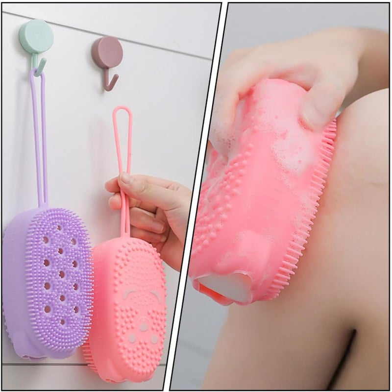 6pcs Double-Sided Silicone Bathing Brushes with Massage Function, Soft Body Cleaning Scrubbers for Adults, Multi- for Shower and Skin Exfoliation - Image 4