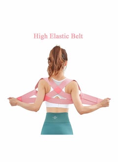 KASTWAVE Posture Corrector for Women, Upper Back Brace Adjustable Chest Support Upright Straightener Providing Pain Relief Back Neck Shoulder (Pink, Medium)  - Image 2