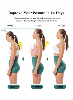 KASTWAVE Posture Corrector for Women, Upper Back Brace Adjustable Chest Support Upright Straightener Providing Pain Relief Back Neck Shoulder (Pink, Medium)  - Image 5