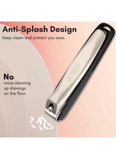 Beaute Secrets Nail Clippers, Sharp Fingernail And Toenail Clipper With Catcher, Stainless Steel Nail Clippers With File, No Splash Nail Cutter, Sturdy Durable Nail Clippers For Women And Men, Silver  - Image 4