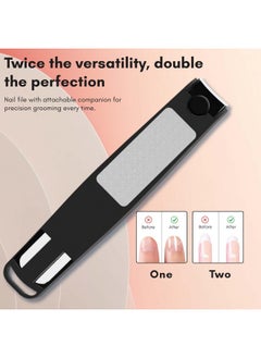 Beaute Secrets Nail Clippers, Sharp Fingernail And Toenail Clipper With Catcher, Stainless Steel Nail Clippers With File, No Splash Nail Cutter, Sturdy Durable Nail Clippers For Women And Men, Silver  - Image 5