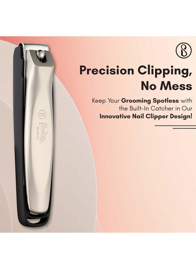 Nail Clippers, Sharp Fingernail And Toenail Clipper With Catcher, Stainless Steel Nail Clippers With File, No Splash Nail Cutter, Sturdy Durable Nail Clippers For Women And Men, Silver - pzsku/Z92EB796AD4E1F821DD69Z/45/_/1735567243/7eaeae10-46d7-4708-baf6-8605f939955b