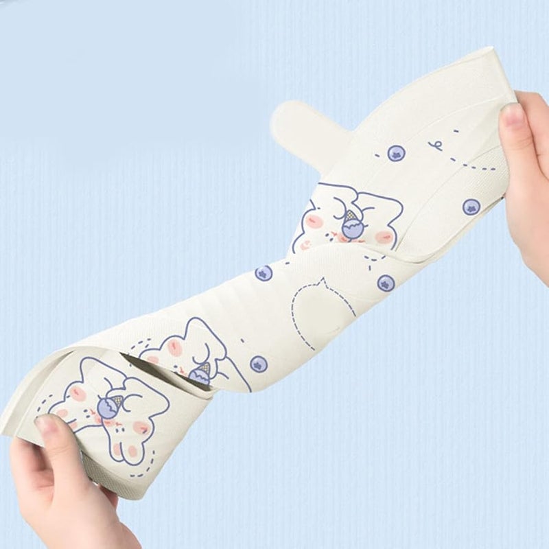 EVA Padded O Shaped Toilet Seat Cover Cartoon Print Water Anti Dirt Standard Toilet - Image 4