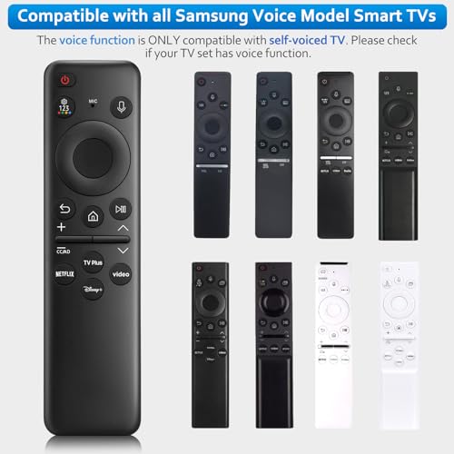 OMAIC Rechargeable Voice Remote for Samsung-TV-Remote-Control-Replacement Compatible with Samsung Smart Frame Curved QLED TVs - Image 2