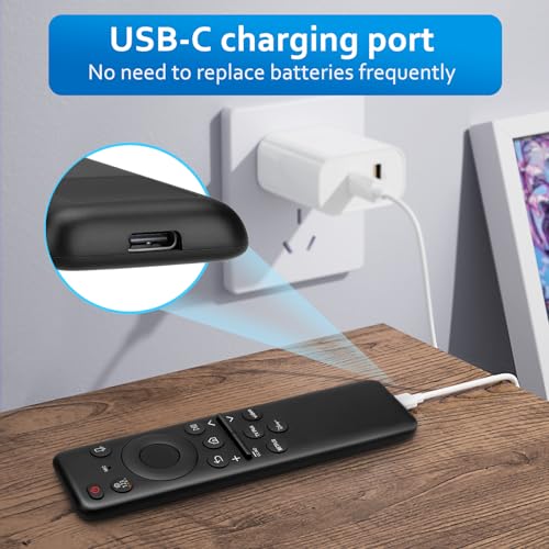 OMAIC Rechargeable Voice Remote for Samsung-TV-Remote-Control-Replacement Compatible with Samsung Smart Frame Curved QLED TVs - Image 3