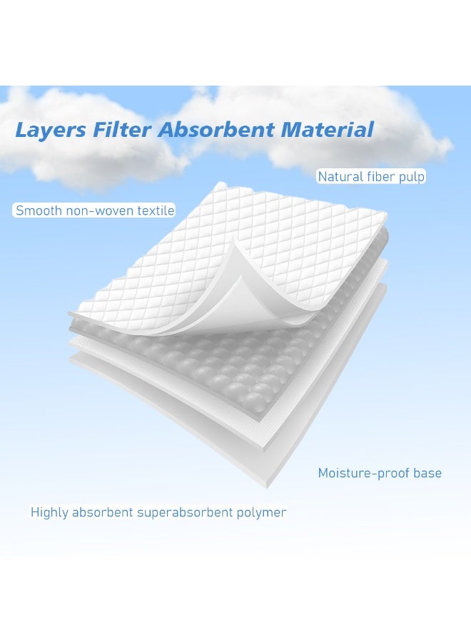Cute 'n' Cuddle Pack Of 210 Disposable Soft Ultra Absorbent Waterproof Diaper Mess-Free Changing Mat Liners – Baby Changing Mat Cover Bed Pads, White, 60CM X 45CM - Image 4