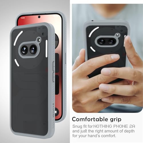 KAPAVER Thermoplastic Polyurethane Impulse Back Cover Case For Nothing Phone 2A 5G / Nothing Phone 2A Plus 5G (Gray) - Image 3