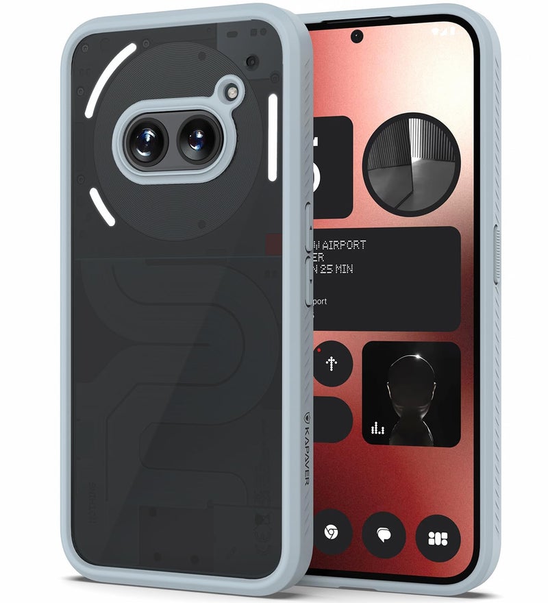 KAPAVER Thermoplastic Polyurethane Impulse Back Cover Case For Nothing Phone 2A 5G / Nothing Phone 2A Plus 5G (Gray) - Image 1
