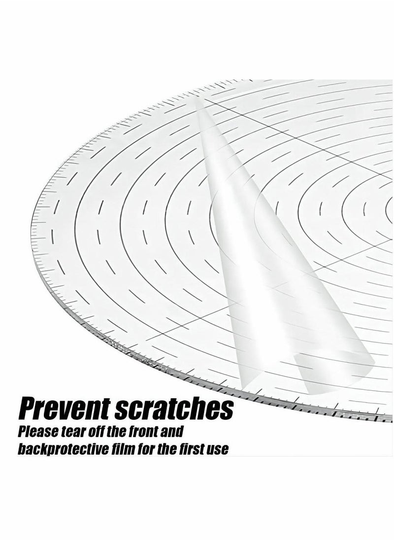 Generic 10" Round Center Finder Compass Clear Acrylic for Drawing Circles on fabric, wood, poster board, plastic, metal, glass, composites also for irregularly shaped items, Measure Alignment Tool - Image 4
