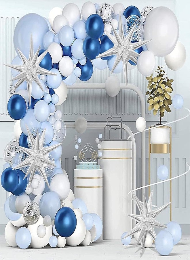 MDOZQ Silver Star Balloons 6pcs Foil Mylar Balloons 22 Inch Large Cone Spike Explosion Star Balloon Party Decorations for Christmas Birthday Bachelorette Disco Party - Image 2