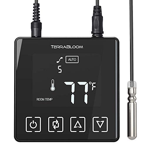 TerraBloom Programmable Thermostat Speed Controller with Temperature Probe for ECMF Series Fans - Image 1
