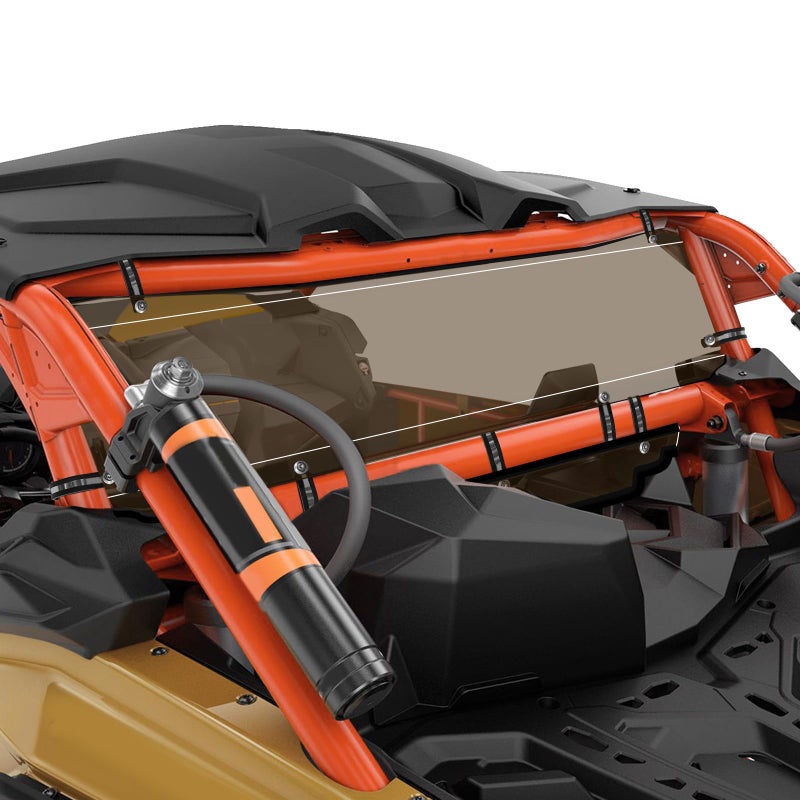 StarknightMT X3 Rear Windshield X3 Back Window Windscreen Compatible with 20172025 Can Am Maverick X3 X3 Max Except for XMR Models Heavy Duty Tinted