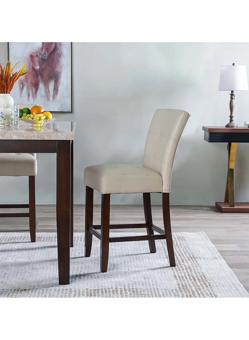 DANUBE HOME Brody Set Of 2 Dining Chair Strong and Sturdy Kitchen Dining Chairs Modern Design Furniture For Home Living Room Dining Room L 50.8 x W 64 x H 102.8 cm-Beige  - Image 2