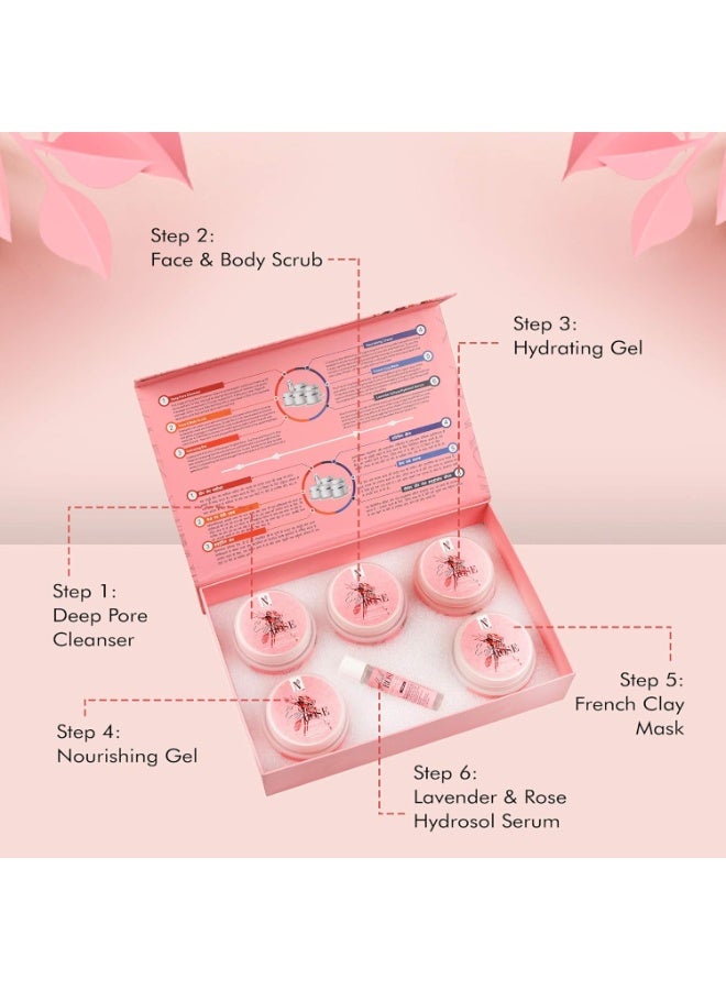 NutriGlow Natural’s English Rose Facial Kit with Natural Rose Extracts for Radiant & Glowing Skin, (250g+10ml) - Image 3