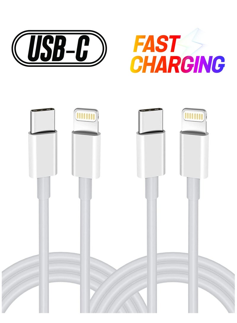 USB C to Lightning Cable 2PACK 2M Fast Charger Cable, iPhone Charger Cord Compatible with iPhone 14/13/12/11 Pro Max/XS MAX/XR/XS/X/8/7/Plus