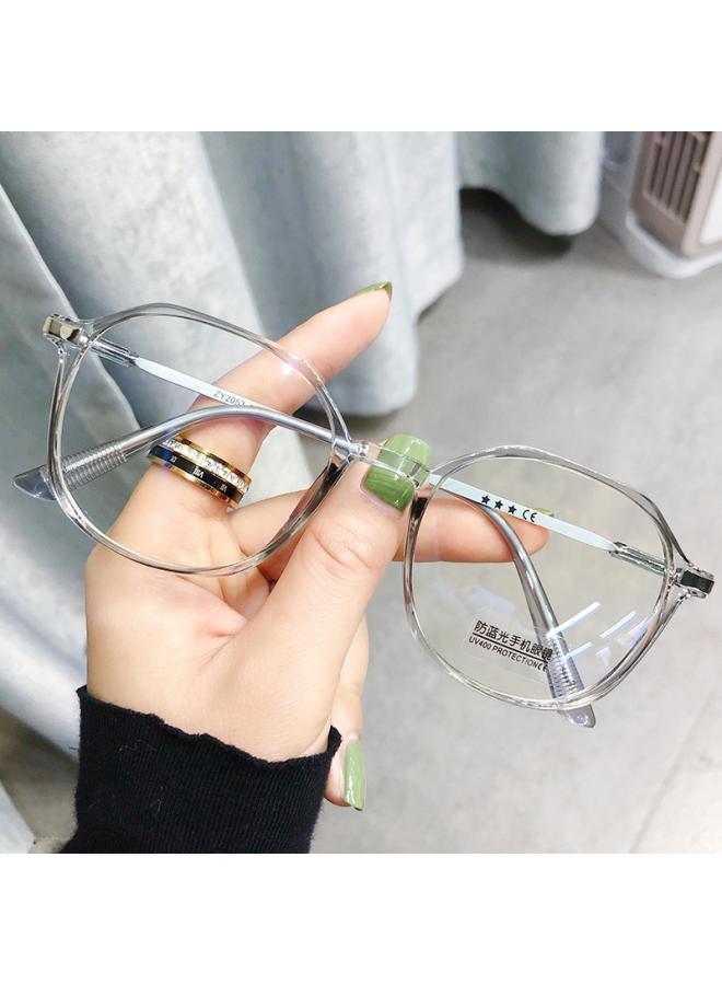 Generic Tiktok Net Red Glasses Frame Korean Polygon Anti-blue Light Plain Plain Mirror Myopia Finished 