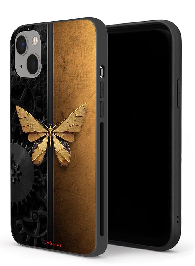 Tolwak Apple iPhone 13 Protective Case Steel Butterfly - Image 1