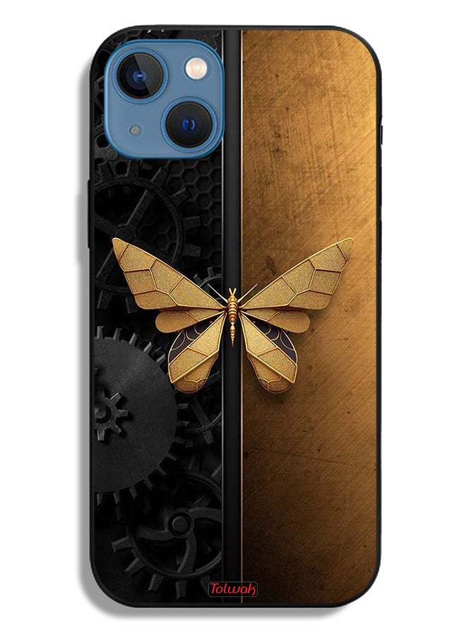 Tolwak Apple iPhone 13 Protective Case Steel Butterfly - Image 2